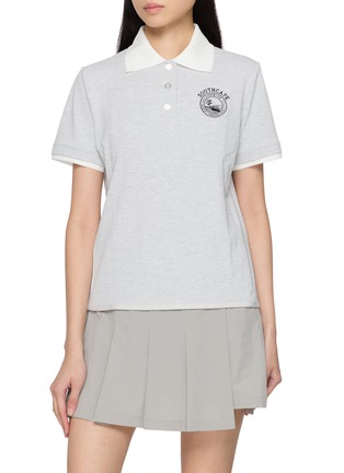 Main View - Click To Enlarge - SOUTHCAPE - Contrast Collar Polo Top