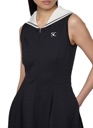  - SOUTHCAPE - Sleeveless Marine Sailor Jacquard Dress