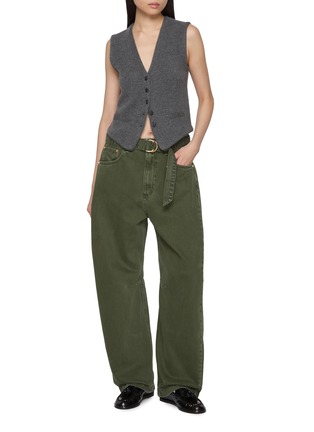 Figure View - Click To Enlarge - RAG & BONE - Charlie Belted Cotton Denim Barrel Jeans