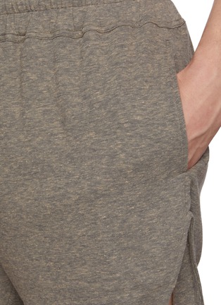  - RICK OWENS  - Melanged Elasticated Drawstring Waistband Cotton Shorts