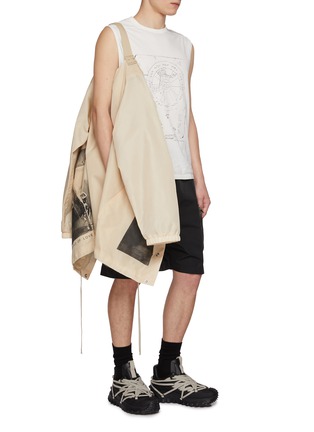 Detail View - Click To Enlarge - RICK OWENS  - Urinal Printed Temple Tour Nylon Canvas Jacket