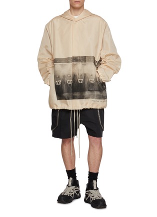 Figure View - Click To Enlarge - RICK OWENS  - Urinal Printed Temple Tour Nylon Canvas Jacket