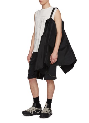 Detail View - Click To Enlarge - RICK OWENS  - Jumbo Sleeveless Nylon Canvas Shirt