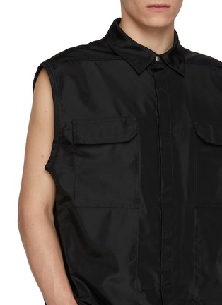  - RICK OWENS  - Jumbo Sleeveless Nylon Canvas Shirt