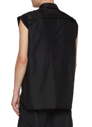 Back View - Click To Enlarge - RICK OWENS  - Jumbo Sleeveless Nylon Canvas Shirt