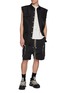 Figure View - Click To Enlarge - RICK OWENS  - Jumbo Sleeveless Nylon Canvas Shirt