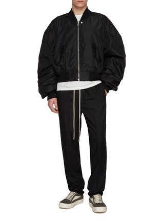 Figure View - Click To Enlarge - RICK OWENS  - Secchia Flight Nylon Canvas Bomber Jacket