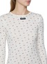 - MIU MIU - Long Sleeve Floral Ribbed Cotton Jersey Dress