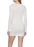 Back View - Click To Enlarge - MIU MIU - Long Sleeve Floral Ribbed Cotton Jersey Dress