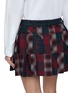  - MIU MIU - Plaid Patchwork Pleated Wool Mini Skirt