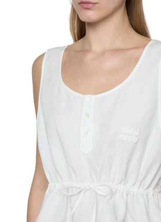  - MIU MIU - Sleeveless Fiammato Drawstring Top