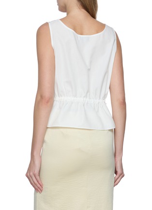 Back View - Click To Enlarge - MIU MIU - Sleeveless Fiammato Drawstring Top