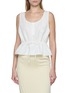 MIU MIU Sleeveless Fiammato Drawstring Top
