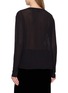 Back View - Click To Enlarge - MIU MIU - Long Sleeve Sheer Round Neck Jersey Top