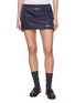 MIU MIU Technical Gazar Front Zip Pocket Mini Skirt