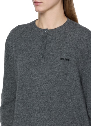  - MIU MIU - Round Neck Cashmere Knit Sweatshirt