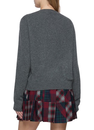 Back View - Click To Enlarge - MIU MIU - Round Neck Cashmere Knit Sweatshirt
