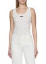 MIU MIU Ribbed Floral Cotton Jersey Tank Top