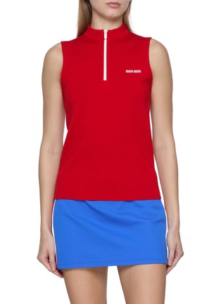 Main View - Click To Enlarge - MIU MIU - Sleeveless Wool Top