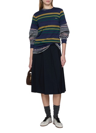 Figure View - Click To Enlarge - MIU MIU - Striped Cotton Jersey T-Shirt