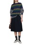 Figure View - Click To Enlarge - MIU MIU - Striped Cotton Jersey T-Shirt