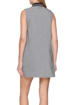 Back View - Click To Enlarge - MIU MIU - Sleeveless Bicolour Polo Mini Dress
