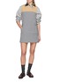 Figure View - Click To Enlarge - MIU MIU - Sleeveless Bicolour Polo Mini Dress