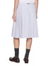 Back View - Click To Enlarge - MIU MIU - Pleated Striped Midi Poplin Skirt