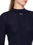  - MIU MIU - Short Sleeve Ribbed Wool Knit Top