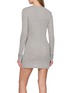 Back View - Click To Enlarge - MIU MIU - Ribbed Logo Patch Cotton Jersey Mini Dress
