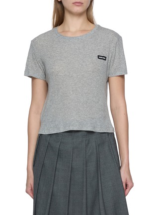Main View - Click To Enlarge - MIU MIU - Cotton Jersey T-Shirt