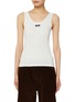 Main View - Click To Enlarge - MIU MIU - Costina Floral Print Ribbed Cotton Jersey Tank Top