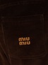 - MIU MIU - Straight Leg Corduroy Cotton Pants