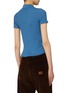 Back View - Click To Enlarge - MIU MIU - Ribbed Wool Knit Polo Shirt