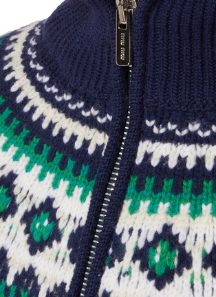  - MIU MIU - Zip Up Wool Fleece Cardigan