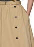  - PRADA - Belted Button Front Cotton A-Line Skirt