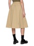 Back View - Click To Enlarge - PRADA - Belted Button Front Cotton A-Line Skirt