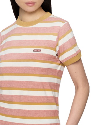  - PRADA - Striped Crewneck Cotton T-Shirt