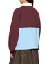 Back View - Click To Enlarge - PRADA - Long Sleeve Colourblock Cotton Polo Top