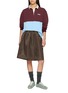 Figure View - Click To Enlarge - PRADA - Long Sleeve Colourblock Cotton Polo Top