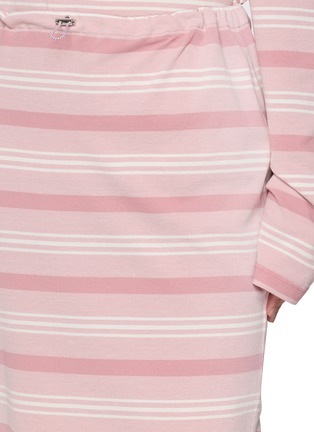  - PRADA - Striped Elasticated Waist Cotton Jersey Midi Skirt