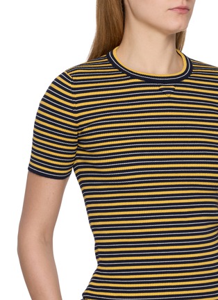  - PRADA - Striped Ribbed Knit Top