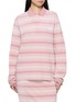 Main View - Click To Enlarge - PRADA - Long Sleeve Striped Cotton Polo Top
