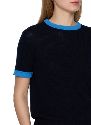  - PRADA - Short Sleeve Round Neck Cashmere Knit Top