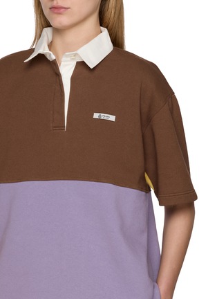  - PRADA - Short Sleeve Colour Block Cotton Polo Top