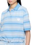  - PRADA - Short Sleeve Striped Cotton Polo Top