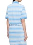 Back View - Click To Enlarge - PRADA - Short Sleeve Striped Cotton Polo Top