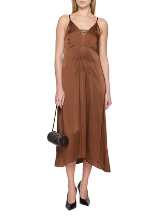 Figure View - Click To Enlarge - PRADA - Knee Length Slip Dress