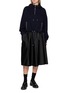 Figure View - Click To Enlarge - PRADA - Belted Knee Length Skirt