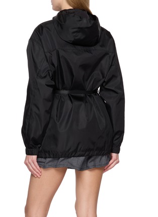 Back View - Click To Enlarge - PRADA - Zip Up Belted Windbreaker Jacket